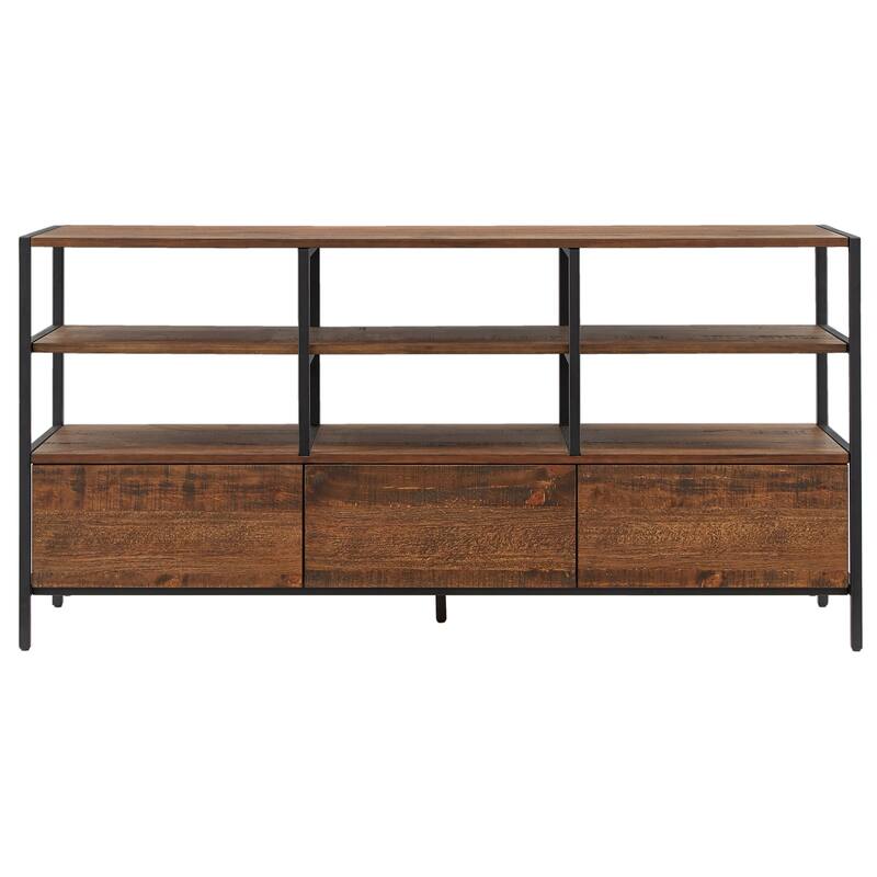 Corey Rustic Brown TV Stand Console Tables by iNSPIRE Q Modern