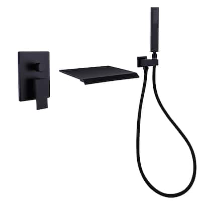 Single Handle Wall Mounted Roman Tub Faucet with Diverter and Handshower
