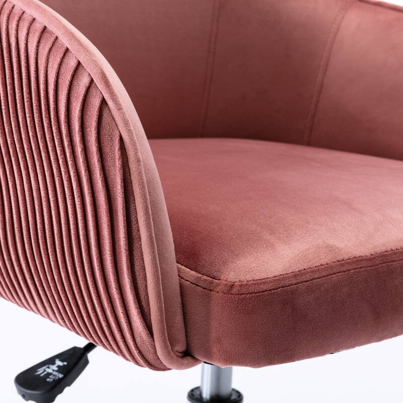 Corvus Braff Velvet Upholstered Adjustable Ergonomic Office Chair
