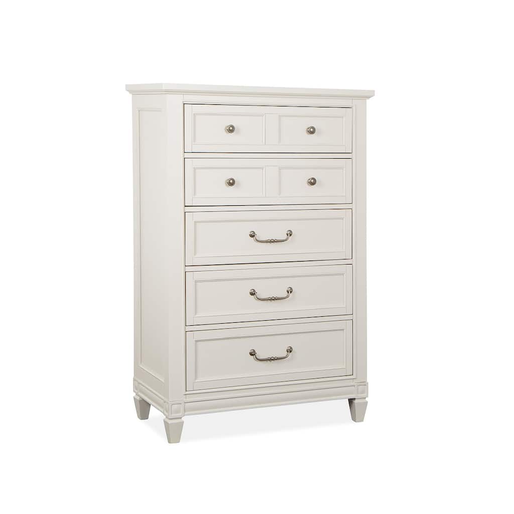 Magnussen Home Willowbrook Egg Shell White With Slight Rub Through Drawer Chest