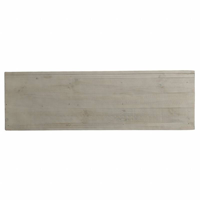 HomeRoots 40" White Carved Geometric Sideboard with Two Doors