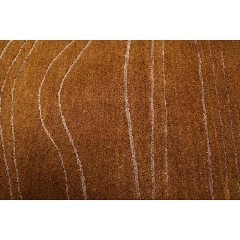 ECARPETGALLERY Hand-knotted Opulence Light Brown Silk, Wool Rug - 8'1 x 10'1