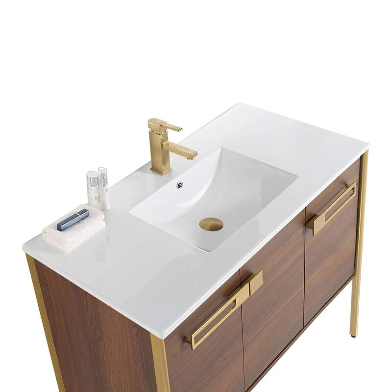 Fine Fixtures Oakville Bathroom Vanity with White Ceramic Sink