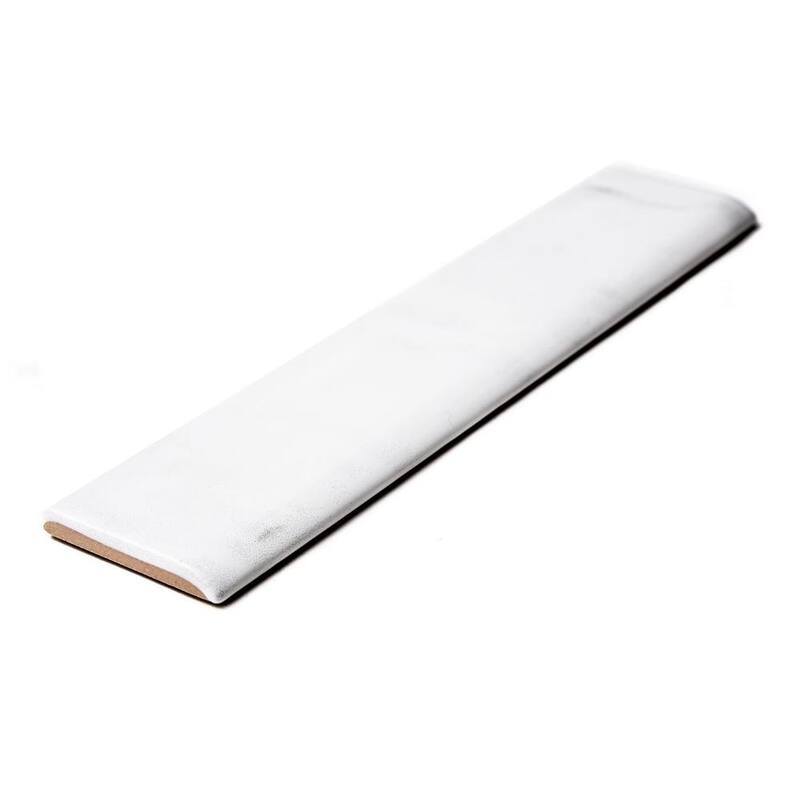 The Tile Life Providence 2x10 White Ceramic Bullnose Wall Tile
