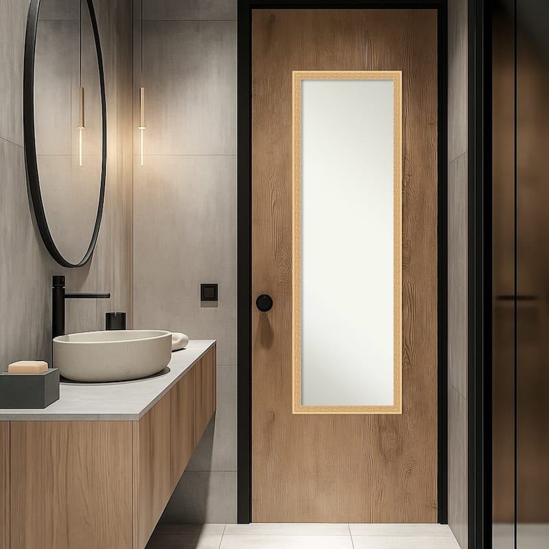 Bethany Non-Beveled Wood Framed Full-Length On the Door Mirror