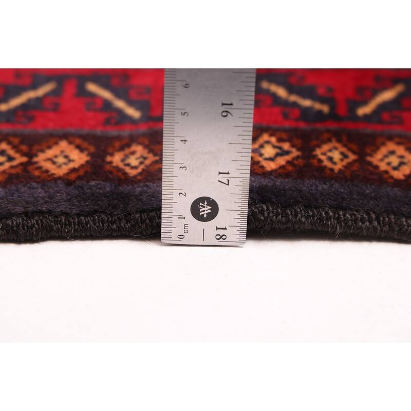 ECARPETGALLERY Hand-knotted Teimani Red Wool Rug - 3'7 x 6'2