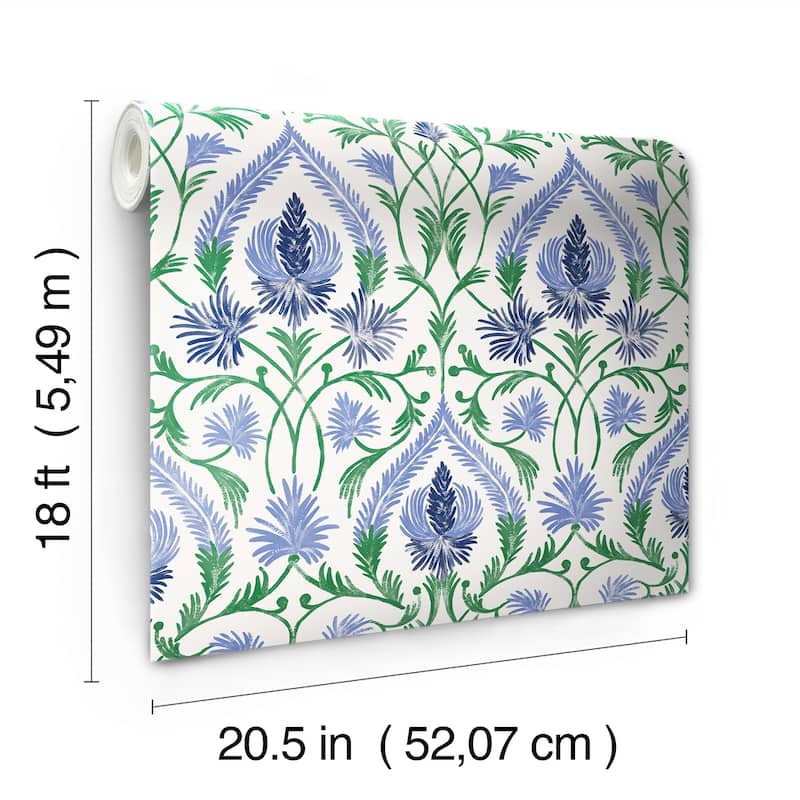 NuWallpaper Isle Blue Peel and Stick Wallpaper