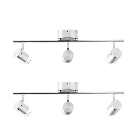 5" Modern Brushed Nickel 3-Light LED Decorative Track Light Set of 2 - exact color - exact size