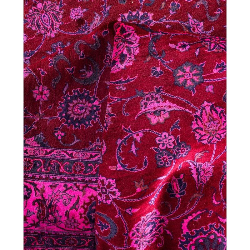 Overdyed One-of-a-Kind Hand-Knotted Area Rug - Red - 6' 1" x 8' 10"