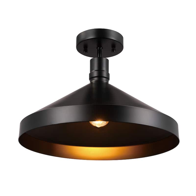 Globe Electric 91005231 Violet 15" Wide Semi-flush Outdoor Ceiling