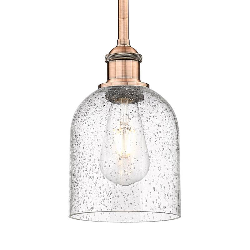 Innovations Lighting 616-1S 9 6 Bella Pendant Bella 6" Wide Mini - Antique Copper / Seedy
