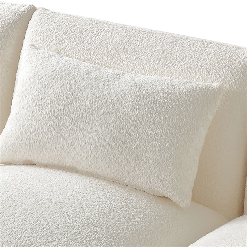 Modern 3-Seater Fabric Sectional Sofa with Legs