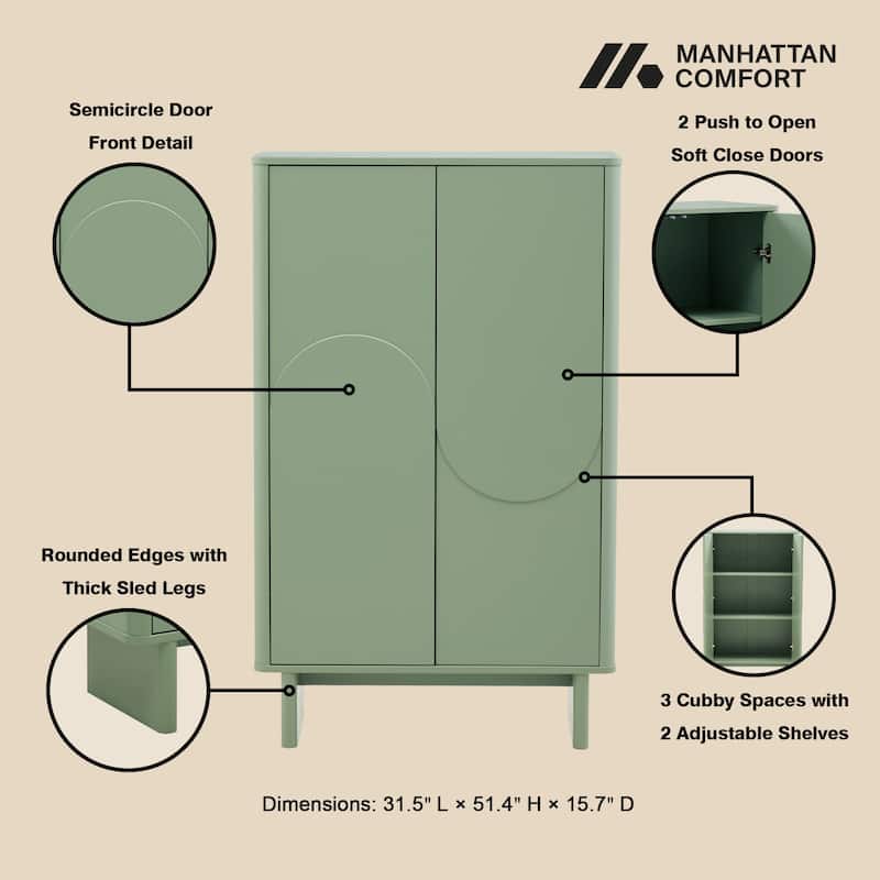 Manhattan Comfort Ella 32" Accent Cabinet