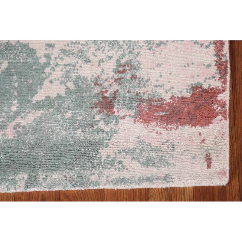 All-Over Abstract Contemporary Foyer Rug Handmade Wool Carpet - 3'3"x 6'3"