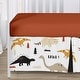 preview thumbnail 4 of 4, Mod Dino Boy Girl 4pc Nursery Crib Bedding Set - Orange Tan Rust Taupe Mustard Yellow Beige Black Modern Dinosaur Boho Arrow