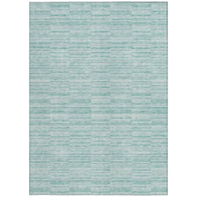 HomeRoots Striped Transitional Rectangle Outdoor Rug