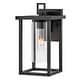 preview thumbnail 1 of 7, Lark 81420 Mateo 13" Tall Outdoor Wall Sconce with Clear Glass Shade Black