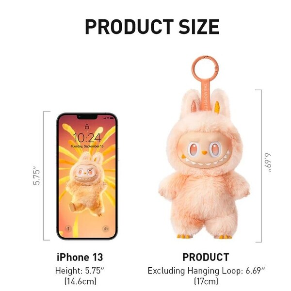 POP MART Labubu 3.0 Plush Doll Keychain Single Blind Box - Bed