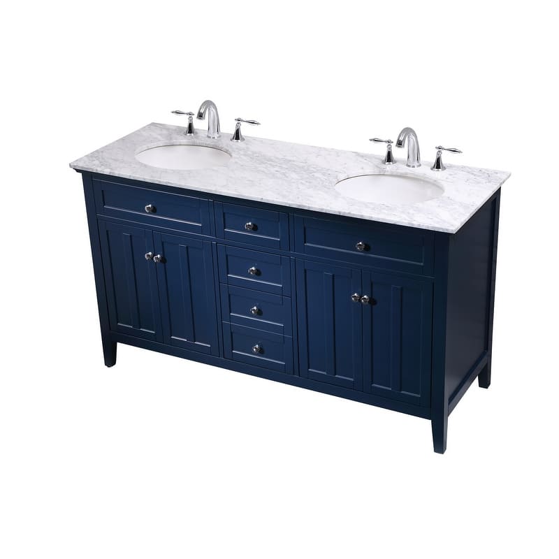 Modern 60" Double Bathroom Vanity Set