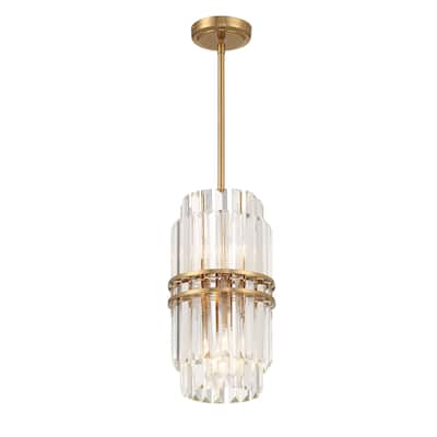 Hayes 4 Light Aged Brass Pendant