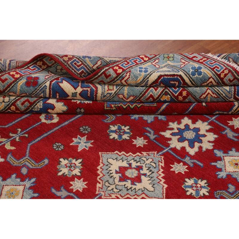Red Kazak Oriental Area Rug Handmade Wool Carpet - 8'5"x 11'5"