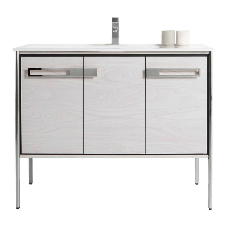 Fine Fixtures Oakville Bathroom Vanity with White Ceramic Sink