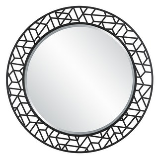 Uttermost 09907 Mosaic 40" Diameter Circular Framed Bathroom Mirror