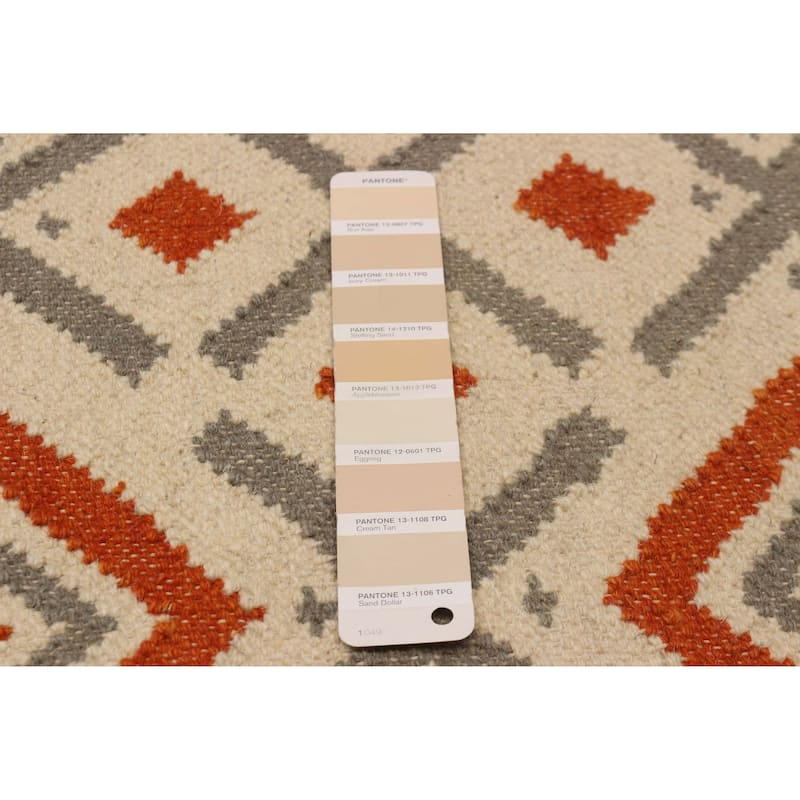Ankara FW Cream Kilim 5'3" x 8'4" - 5'3 x 8'4
