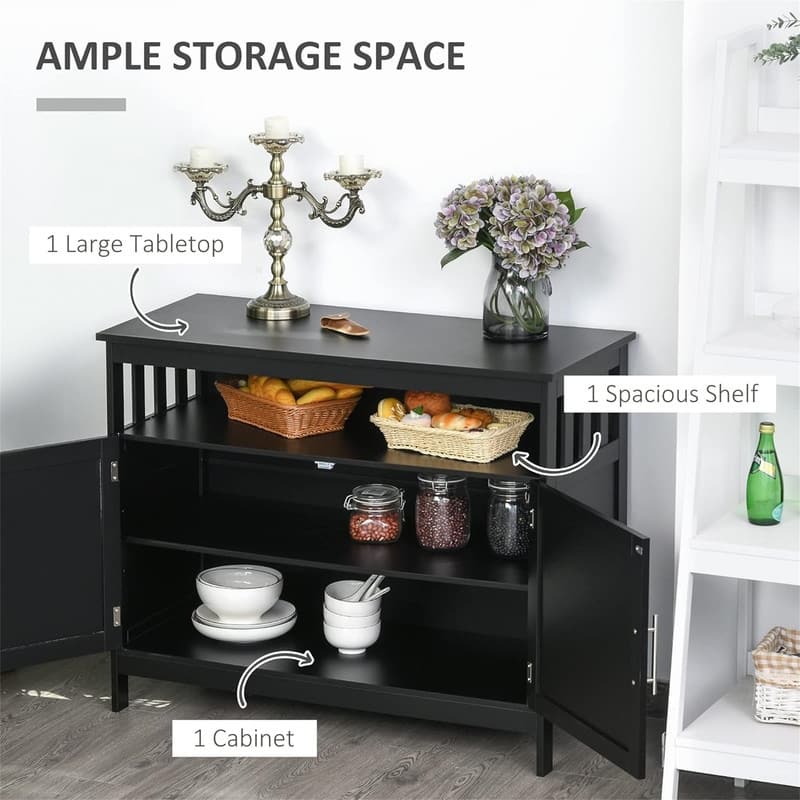 Sideboard Buffet Cabinet - 39.25"D x 17"W x 31.5"H