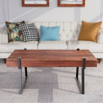 ExBrite Solid Wood Coffee Table 24'' W x 46'' L x 18'' H