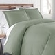 preview thumbnail 64 of 118, Vilano Comfort Premium Ultra-soft 3-piece Duvet Cover Set DARK GREEN - 3 Piece - King