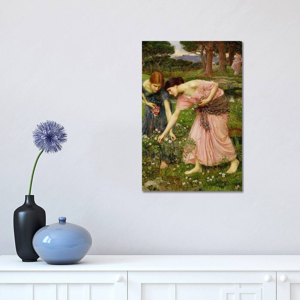 iCanvas "Gather Ye Rosebuds While Ye May', 1909 " by John William Waterhouse Canvas Print