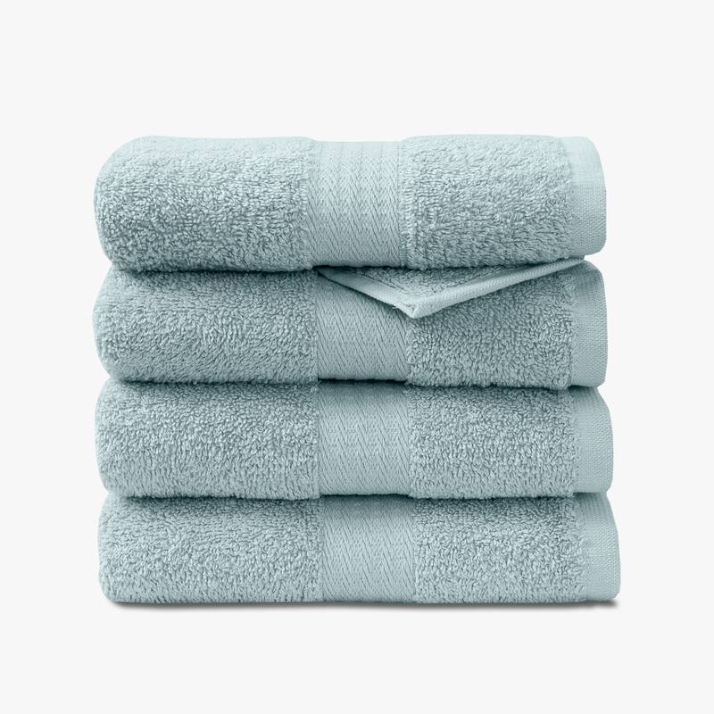 True Classic Towels - 4 Hand Towels - Light Blue