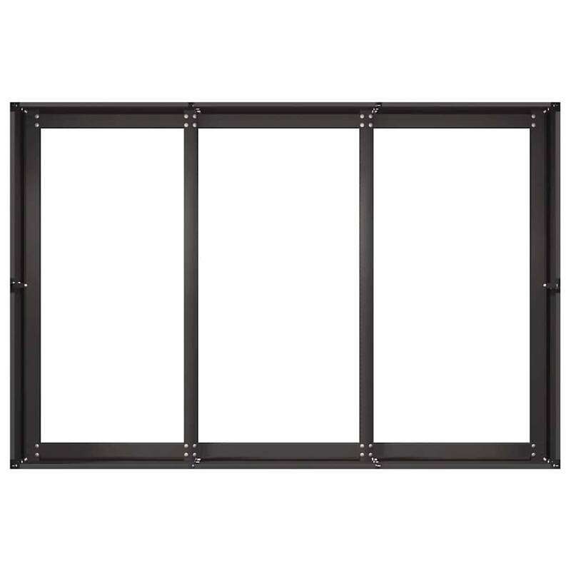 vidaXL Planter Black Cold-rolled steel Large Planter Rectangular - 31.5 x 47.2 x 15.7 in