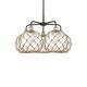 Option Black Antique Brass / Clear Glass with Brown Rope