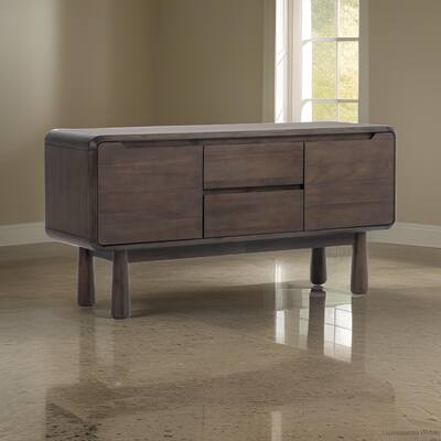 Cid Seby 50 Inch Sideboard Server Buffet Cabinet, Espresso Brown Wood