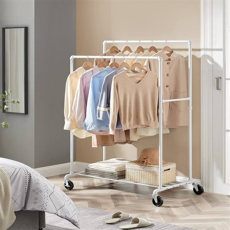 39.4 Inch Clothing Rack with Storage Shelf