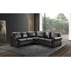preview thumbnail 1 of 4, Abbyson Oxford Brown Top Grain Leather Sectional Sofa