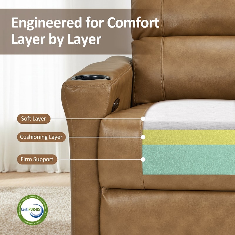 MCombo 62.6'' RV Recliner Loveseat Sofa with Console, Zero Wall Hugger Power Loveseat Recliner with USB Charge Ports, Outlet