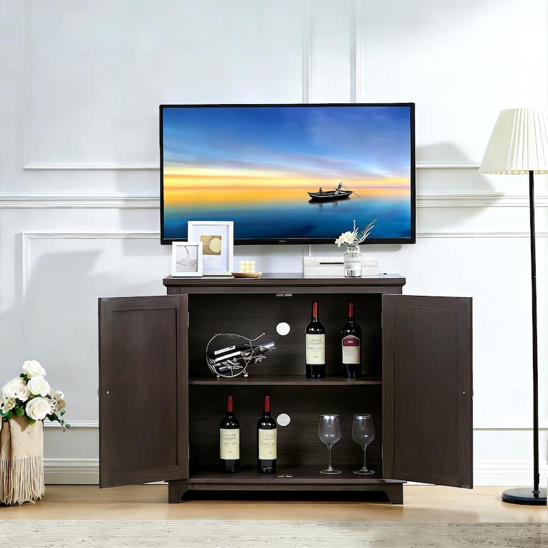 Elegant sideboard with 2 acrylic mirrored doors Sideboard and Buffet