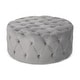 preview thumbnail 8 of 16, Orla Modern Glam Round Tufted Velvet Ottoman by Christopher Knight Home