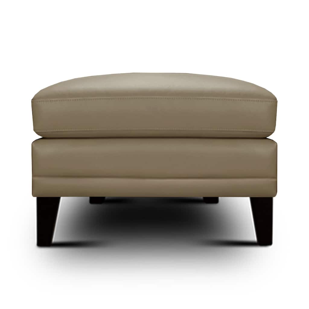 Sienna 100% Genuine Leather Midcentury Modern Ottoman