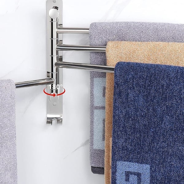 Bathroom Storage Towel Rack SUS 304 Stainless Steel Wall Mount