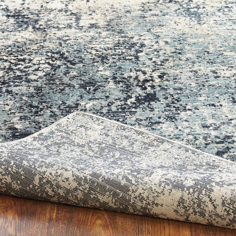 Porch & Den Hoffert Blue Tones Abstract Area Rug