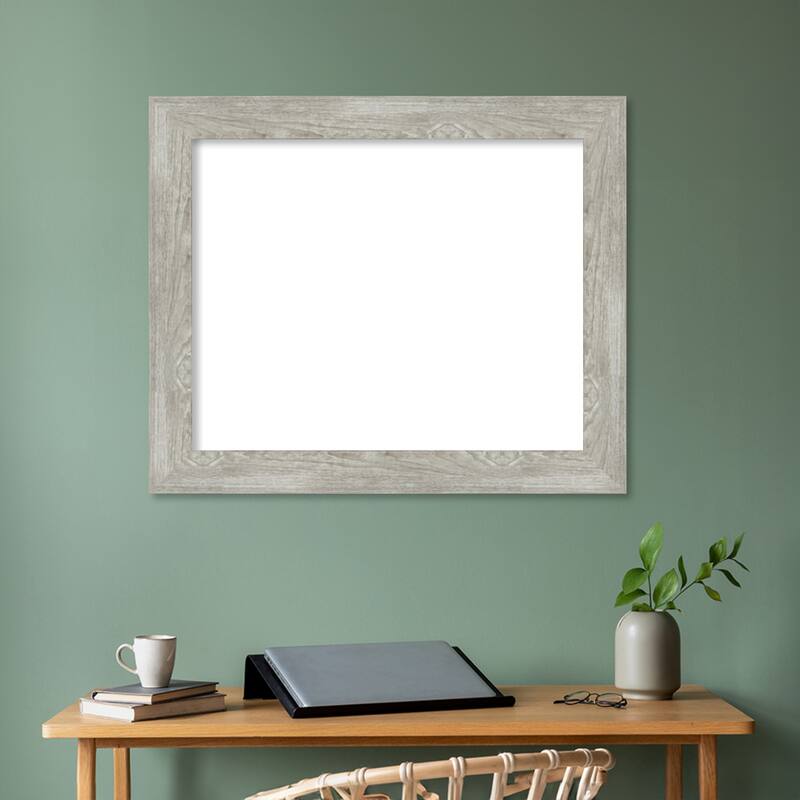 Amanti Art Dove Greywash Framed Dry Erase Magnetic Board