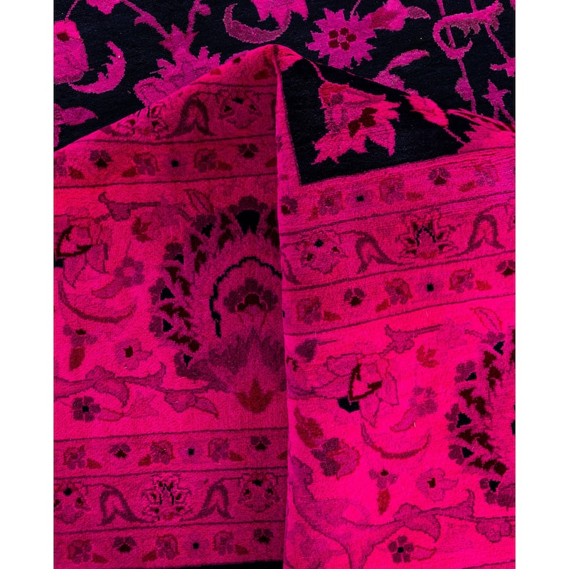 Overdyed One-of-a-Kind Hand-Knotted Area Rug - Pink - 12' 0" x 18' 2"