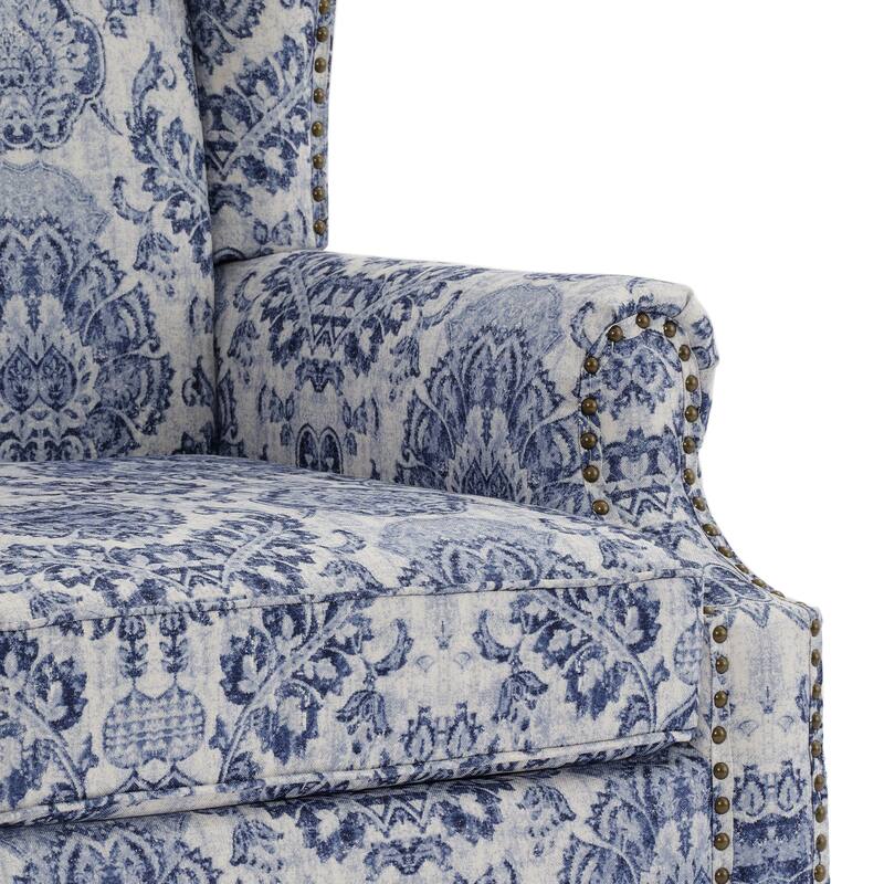 Patterned Upholstered Accent Chair for Living Room