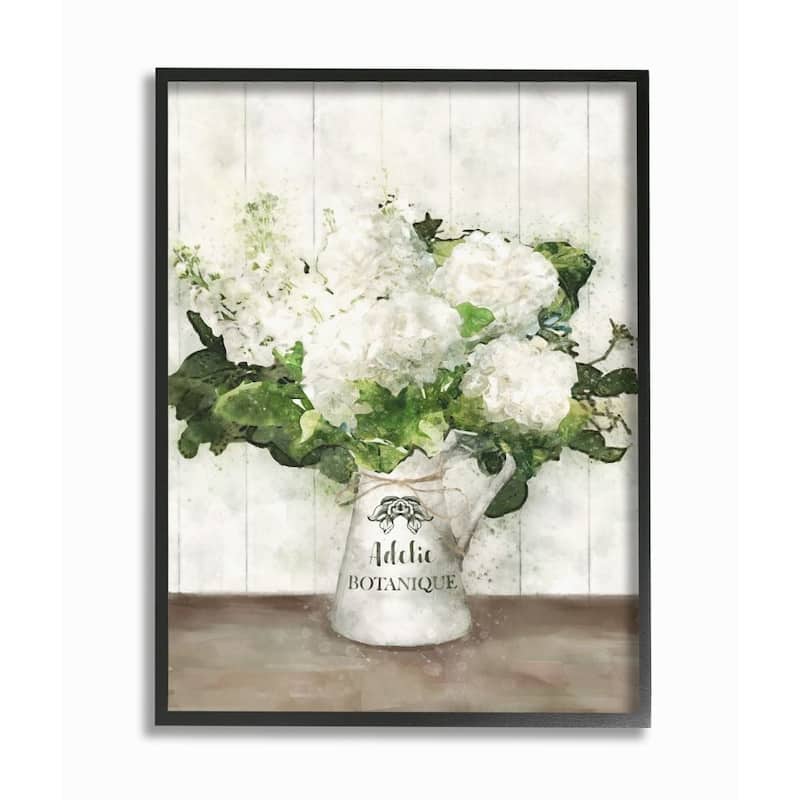Stupell Farm Fresh White Florals in Antique Milk Pitcher Framed Wall Art - Multi-Color