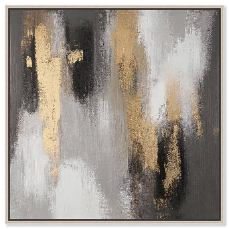 Gleaming Abyss I Canvas by Art Remedy - Silver - 16" x 16"