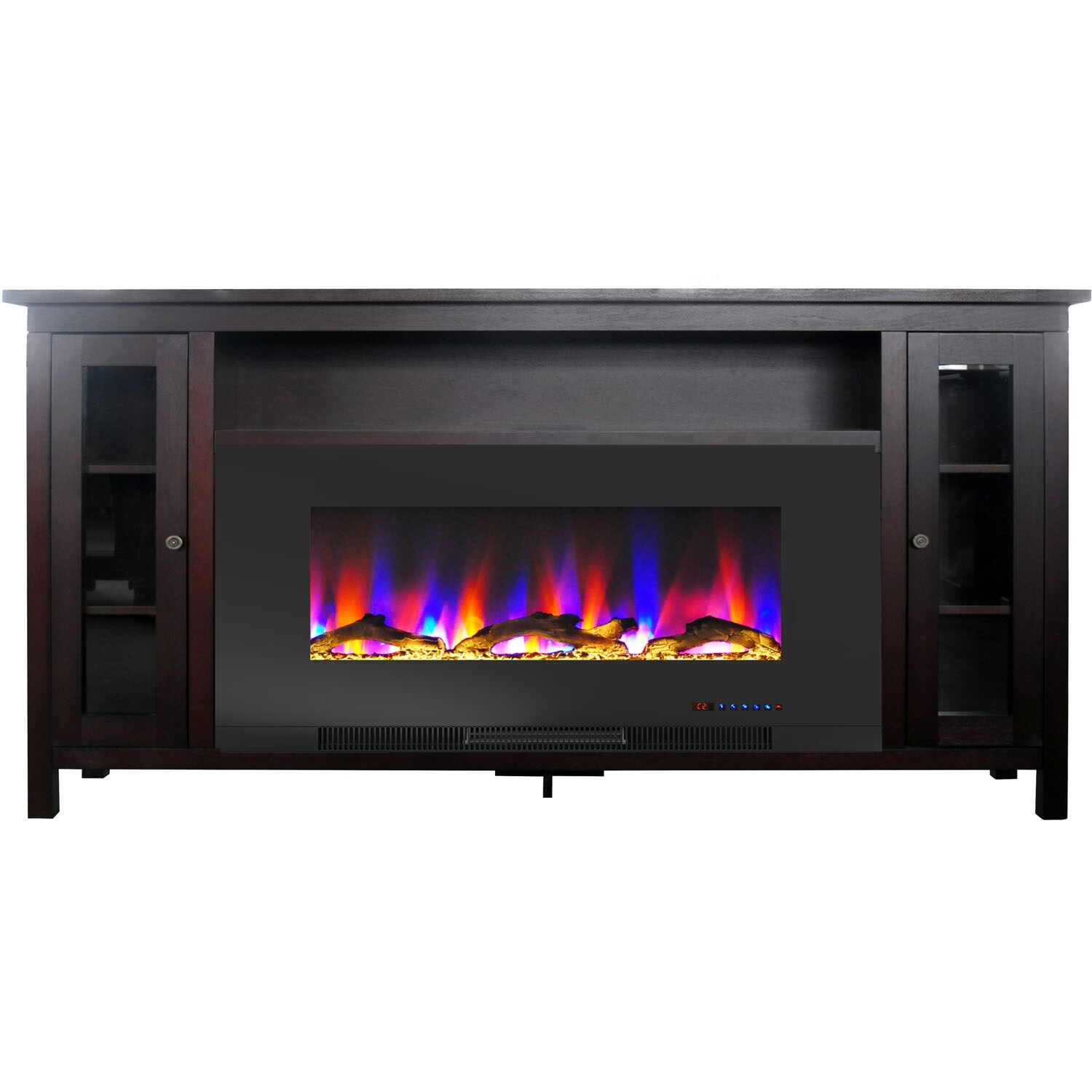 Cambridge Somerset 70-inch Mahogany Electric Fireplace TV Stand - On Sale -  Bed Bath u0026 Beyond - 25727764